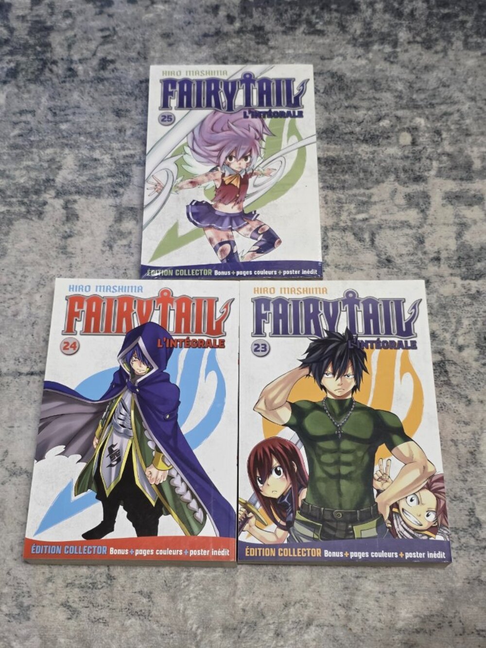 Lot Hiro Mashima Fairytail L'intégrale Édition Collector FR 23-24-25 with poster